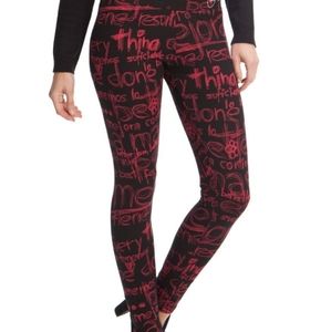 Desigual Alesig black/red printed leggings M